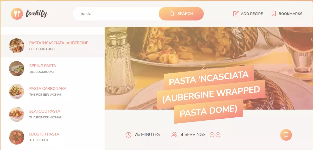 Application web Forkify